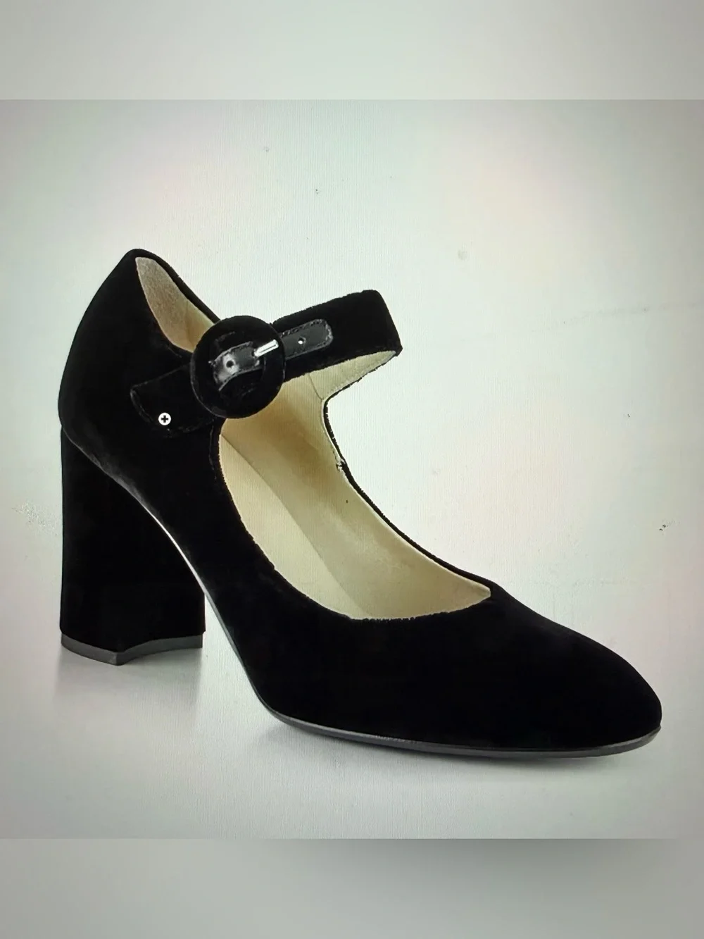 Hobbs London Aurora Velvet Mary Jane Block Heel Pumps